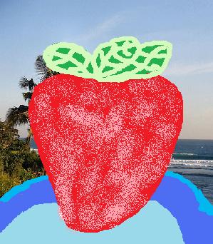 Strawberry saved as Jpeg in MS Paint.