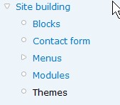 Click on themes in Navigation Bar