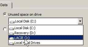 pick Your drive and click ok