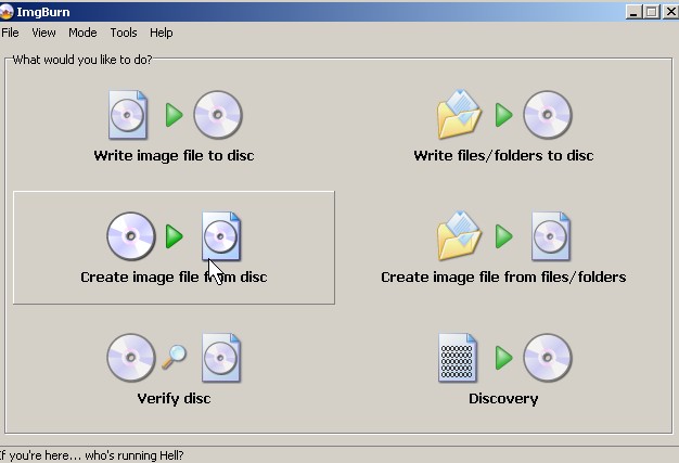 Click Create image from Disk
