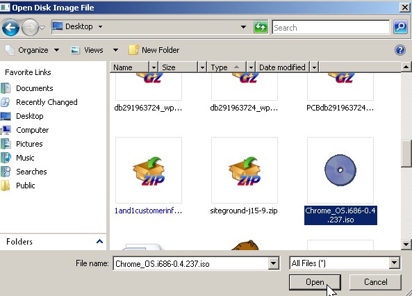 Click on your CD ISO Image file and open