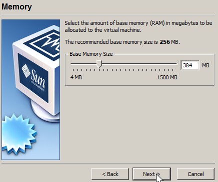 adjust how much ram that is required to run the OS for the VMDK file