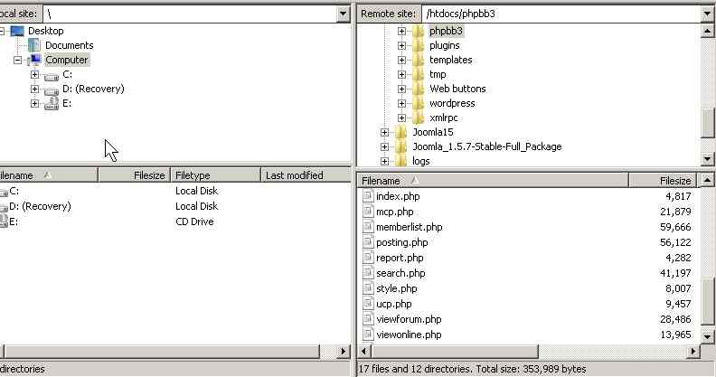 unzip downloaded archive and upload the files to the root directory of phpbb3