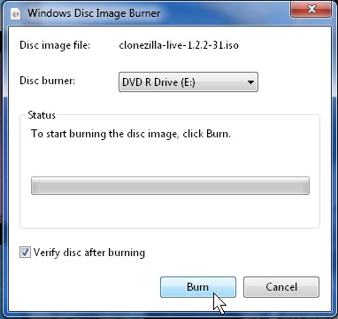 Windows ISO image burner