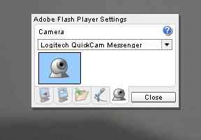 flash webcam settings