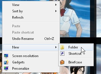 New> Folder