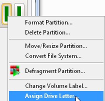 Assign drive letter
