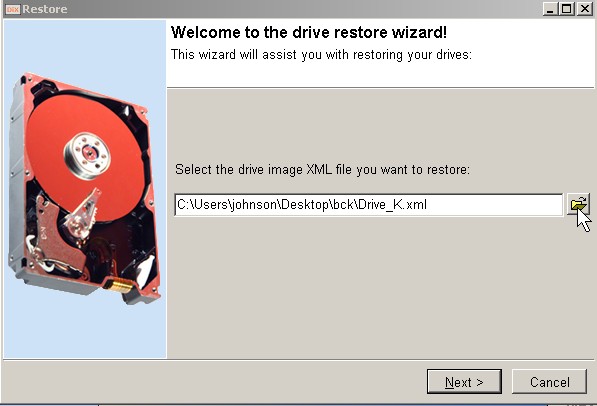 folder button to select image file