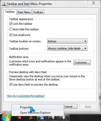 how to make taskbar icons bigger windows 7