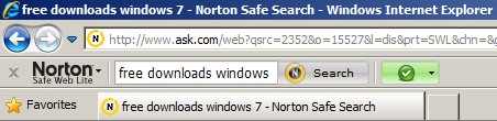 Norton Safeweb toolbar