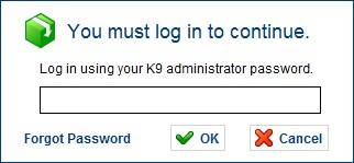 uninstall k9 web protection without password