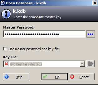 Keepass enter password to open