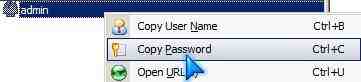 copy username password url