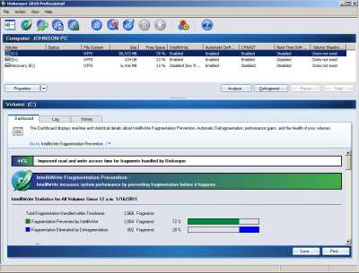 Diskeeper 2010 Professional disk defrag software