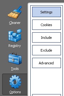 CCleaner Options