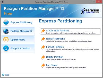 Paragon Partition Manager 12 Free