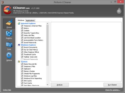 piriform ccleaner free download windows xp