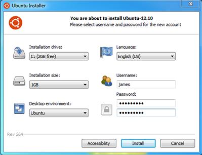Wubi Ubuntu Installer for Windows